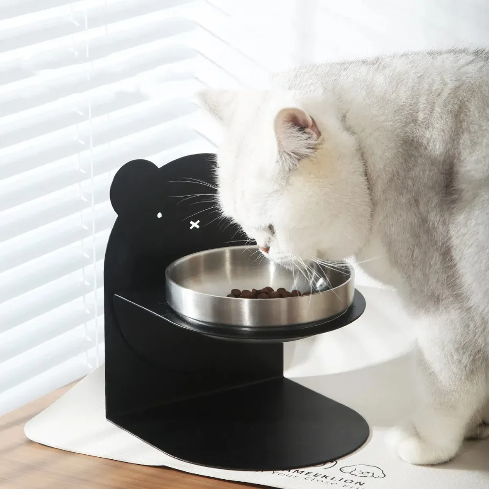 

Large Capacity Detachable Pet Bowl Cervical Protection Non-Slip High Footed Bowl Magnetic Anti-Tip Slanted Bowl Senior Pets