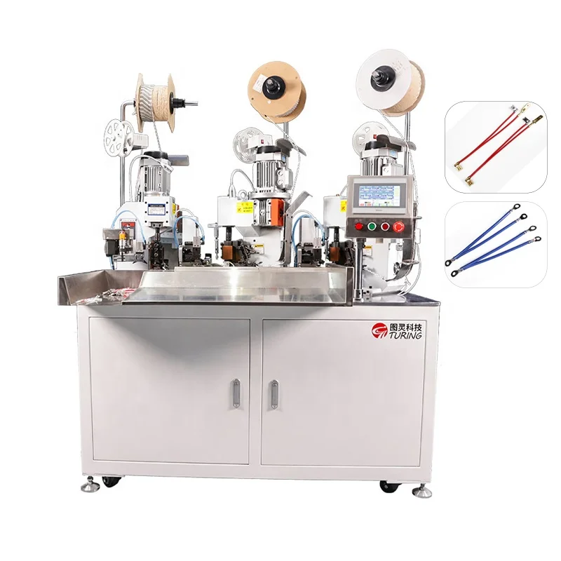 TR-3002 High-Precision Electronic Double-Wire Servo Terminal Threading Heat Shrinkable Tube Full Cable Manufacturing Equipment