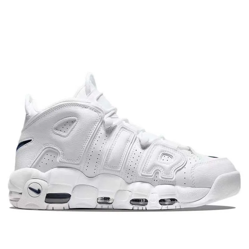 Nike Air More Uptempo amortyzujące, antypoślizgowe, odporne na zużycie buty do koszykówki w stylu retro Mężczyźni Kobiety skórzany baldachim