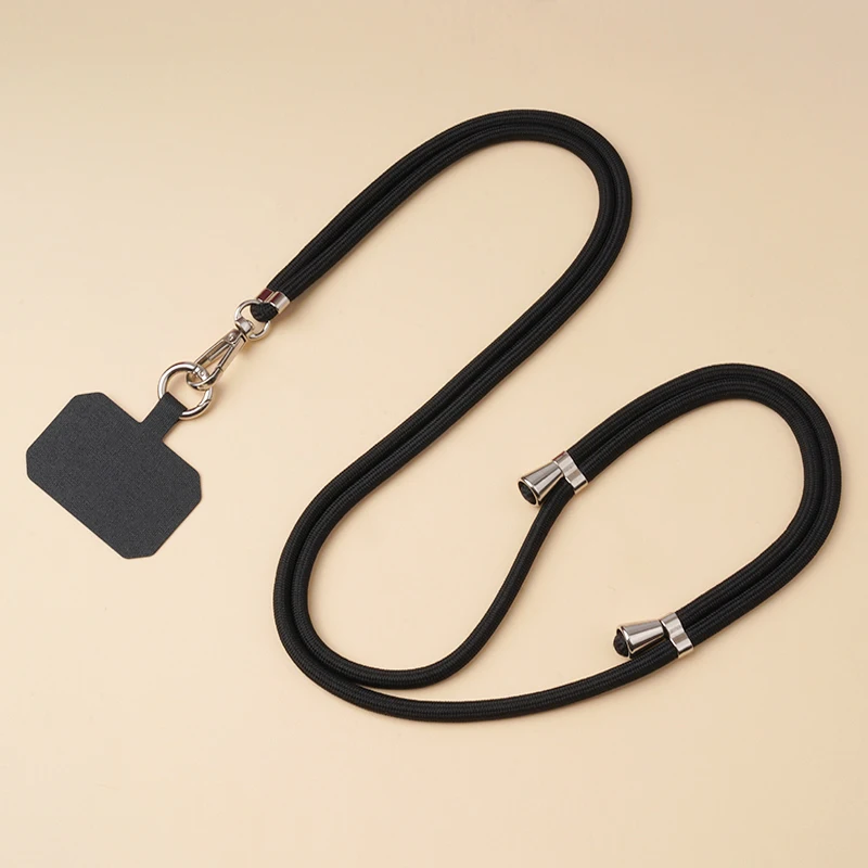 

Blakc Crossbody Lanyard Necklace Strap Universal Mobile Phone Adjustment Long Hanging Rope with Clip Anti-Lost Lanyard