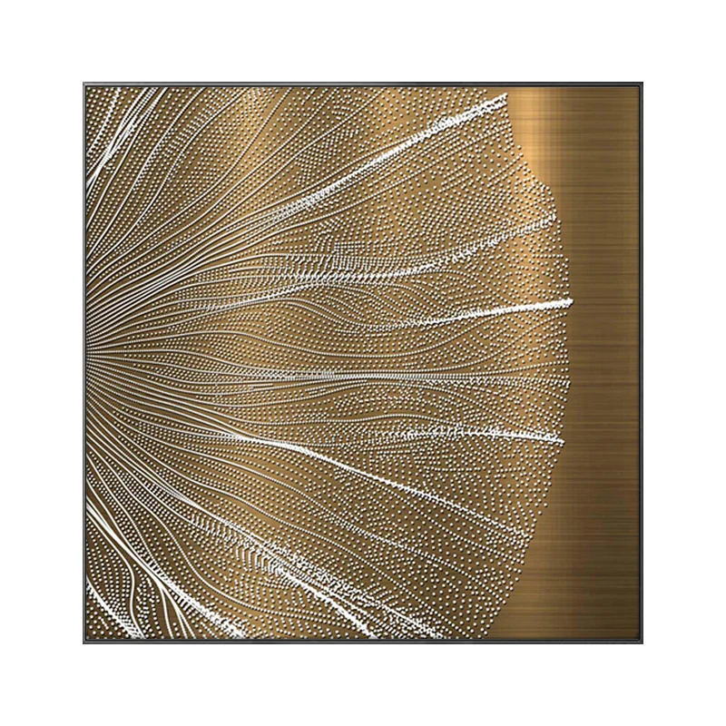 Modern Light Luxury Brushed Metal Three-dimensional Texture Relief Modern Painting