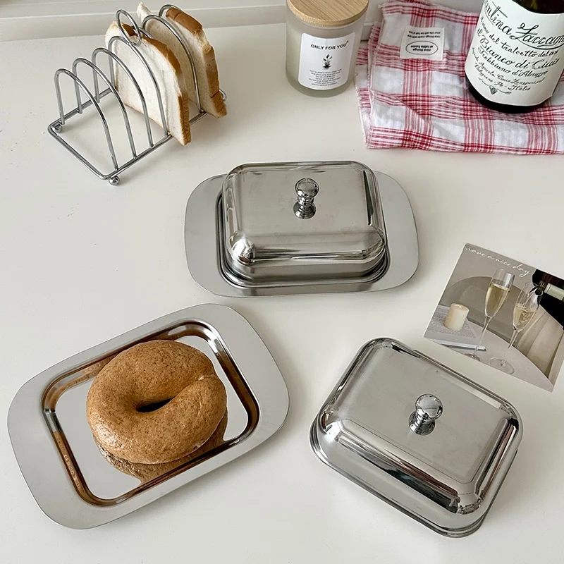 

Коробка для торта из нержавеющей стали, тарелка для ужина, контейнер для хранения масла, европейская/западная коробка для хлеба, поднос для торта, полированная отделка, для десертов