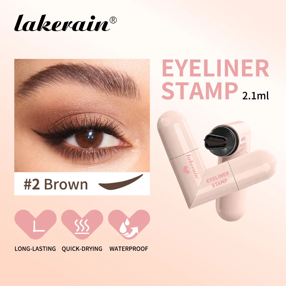 Lakerain Eyeliner Stamp One-Press Forming Beginner Friendly Fast Drying Formula Waterproof Sweat-proof Intense Color Eyeliner_voghion.com