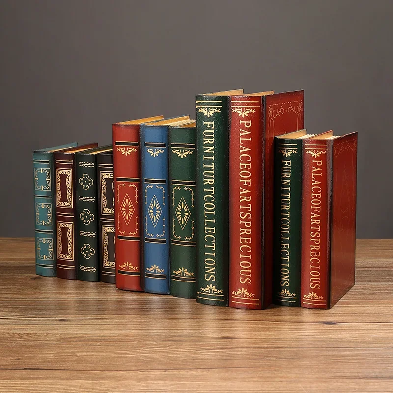 New European Style Retro Simulation Book Storage Box Creative Photography Photo Props Fake Book Model Display Decoration