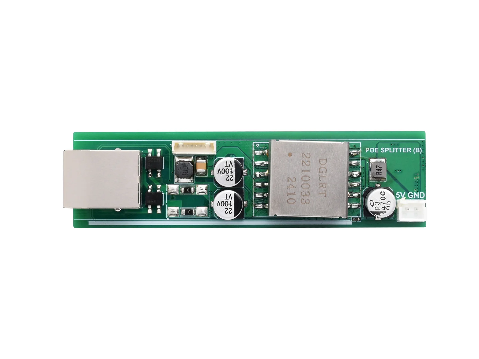 Waveshare PoE Splitter Industrial Gigabit - Salida 5V 5A Type-C - Chip MPS - 802.3af/at - Caja Metálica