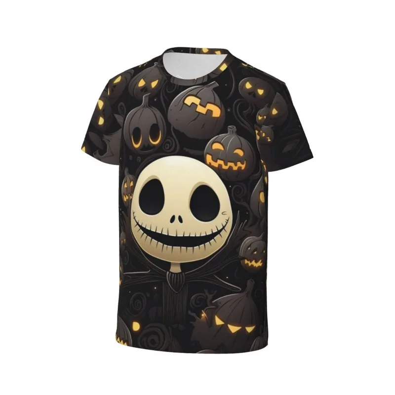 Disney le cauchemar avant noël T-Shirt d'été pour femmes Costume Jack Skellington haut imprimé dessin animé pour mode Streetwear