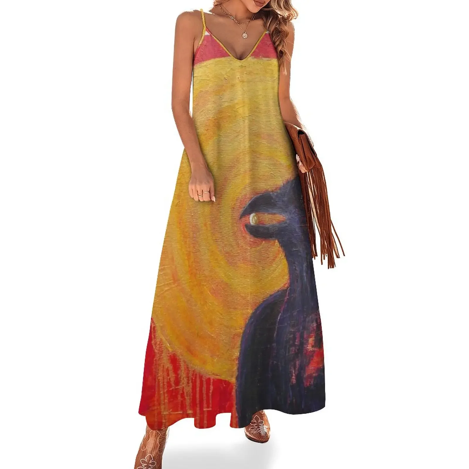 

Spirit Keeper Sleeveless Dress Clothing female Summer women's clothing Long dress