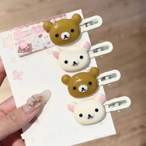 आसान भालू प्यारा हेयरक्लिप लड़कियों रिलक्कुमा हेडवियर कार्टून आसान भालू हेयर क्लिप आलसी भालू स्वीट बैंग्स एज क्लिप हेयर एक्सेसरीज़ 12 best sales रिलक्कुमा सहायक उपकरण - №6