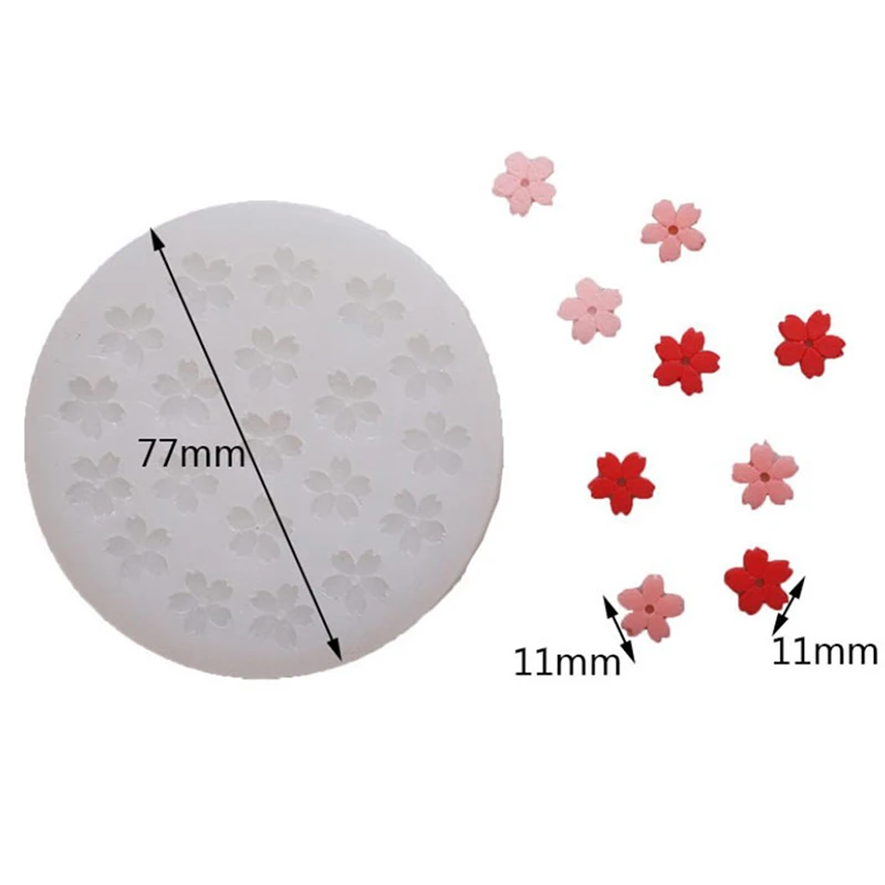 

1Pc Mini Flower Sakura Silicone Mold DIY Cherry Baking Chocolate Fondant Clay Resin Mold Baking Tool Cake Decoration Tools