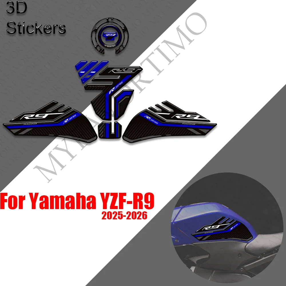 

Motorcycle For Yamaha YZF-R9 YZFR9 YZF R9 Tank Pad TankPad Cap Grips Gas Fuel Kit Knee Stickers Decals Protection 2025 2026