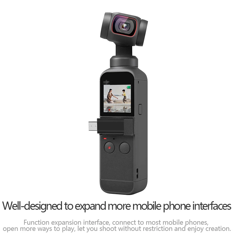 ل DJI Osmo Pocket 2 TYPE-C IOS الهاتف الذكي محول موصل بيانات الهاتف واجهة يده كاميرا ذات محورين الملحقات