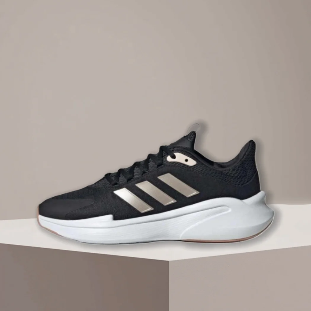 

Adidas Alphaedge унисекс с низким верхом, удобные модные универсальные нескользящие повседневные кроссовки черного/золотого цвета JP5209