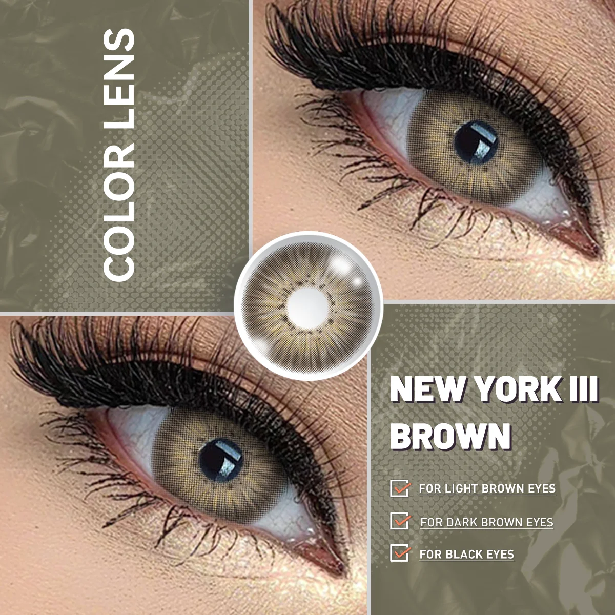Visuashow 2 Stück Natürliche Farblinsen, Jährlich Tragbar, für Myopie mit Stärke, Weich und Bequem. Perfekt für modisches Make-up, Kosmetik und alltägliche Looks, die Ihre Schönheit unterstreichen – Detail 12