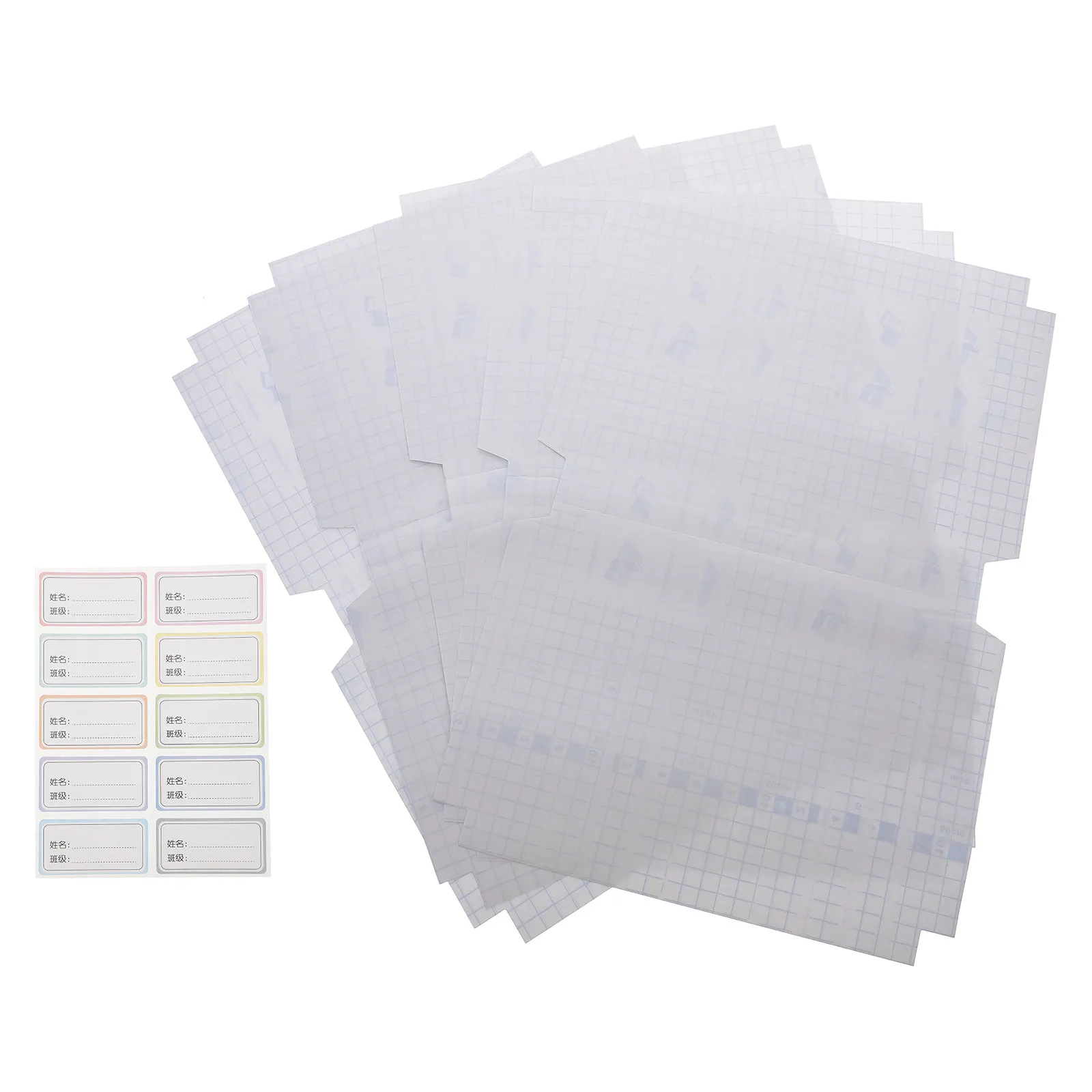 10Pcs Clear Book Cover Plastic Transparent Protective Book Cover for Students Exercise Books Notebooks Textbooks Easy Apply