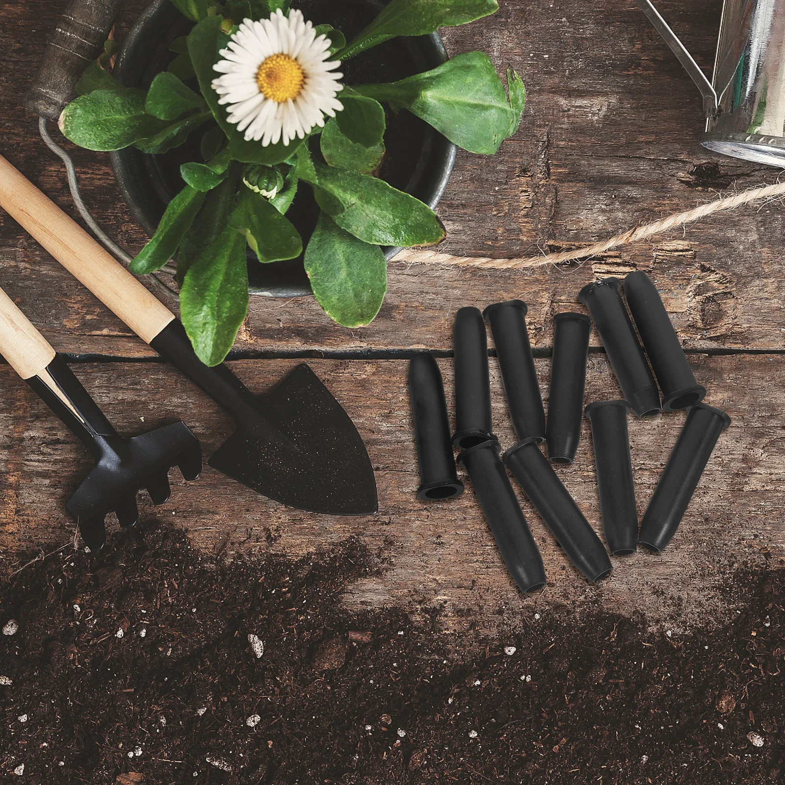 10 قطعة صندوق نبات بلاستيكي مكون تعزيز جمالي تطبيق واسع داخلي في الهواء الطلق حديقة شرفة أواني الخضروات أجزاء