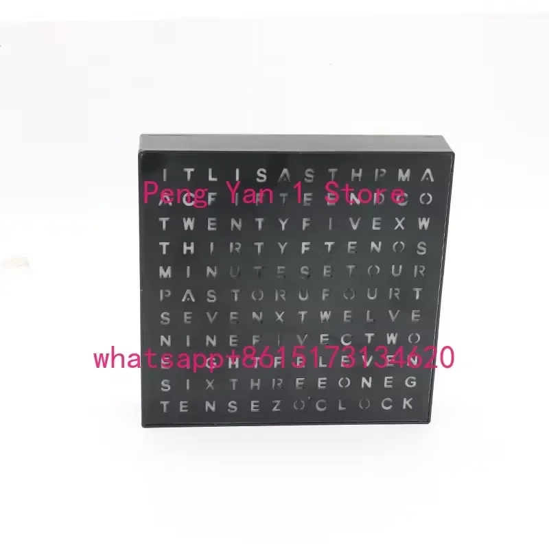 LED Alphabet Desk Clock Reading Time Timer Ambient Light Modern Decor for Home Office Study