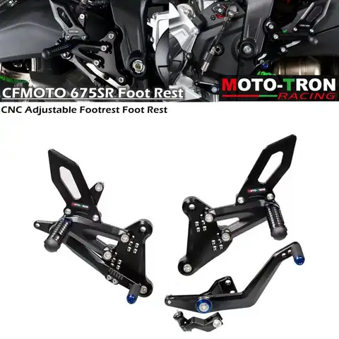 MOTO-TRON 오토바이 CNC 조정 가능한 후면 세트 cfmoto 675SR -R 용 발판 발 받침대