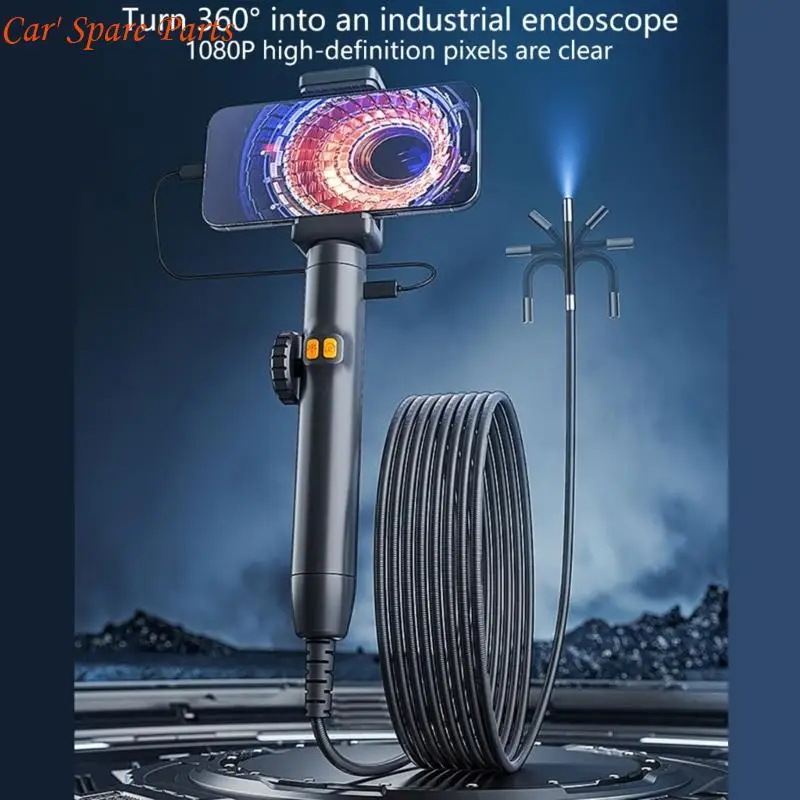 Y4UA Kamera Endoskopi Lensa 6/8Mm Kamera Inspeksi Endoskopi Industri 360 Derajat