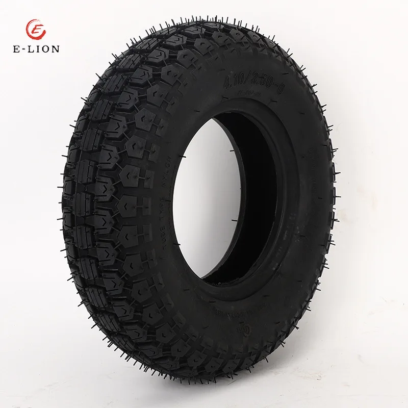 4.10/3.50-6 Scooter Tires 6 Inch Lawn Mower/Snow and Mud Tyre  Mobility  Tire Without Inner Tuber