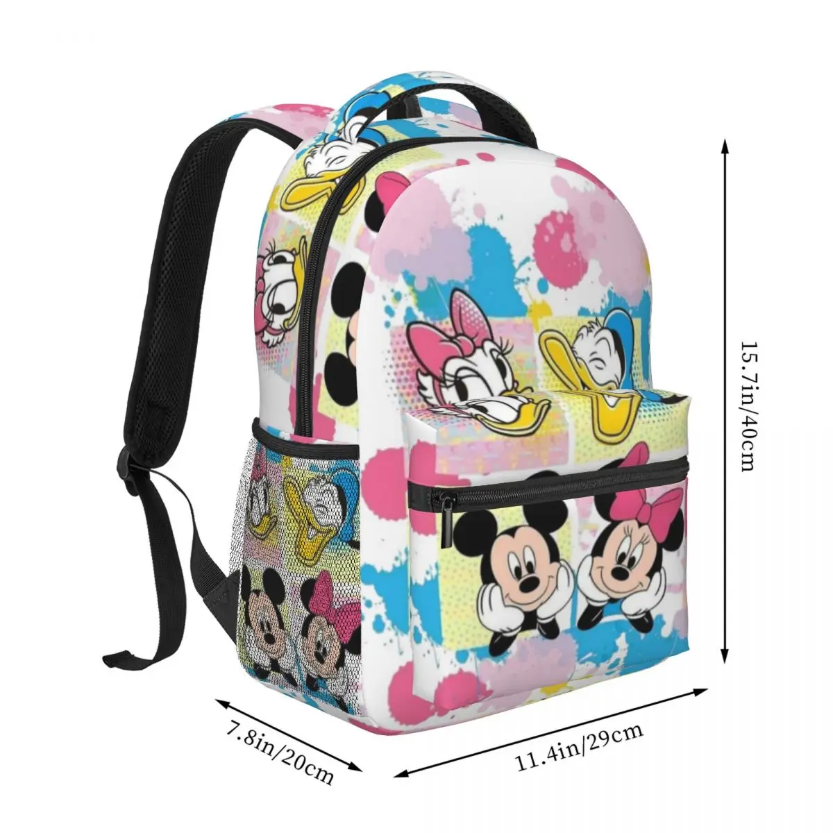 Mickey Mouse New Fashion High Capacity Waterproof College Backpack Trendy Laptop Travel Book Bag 17inch