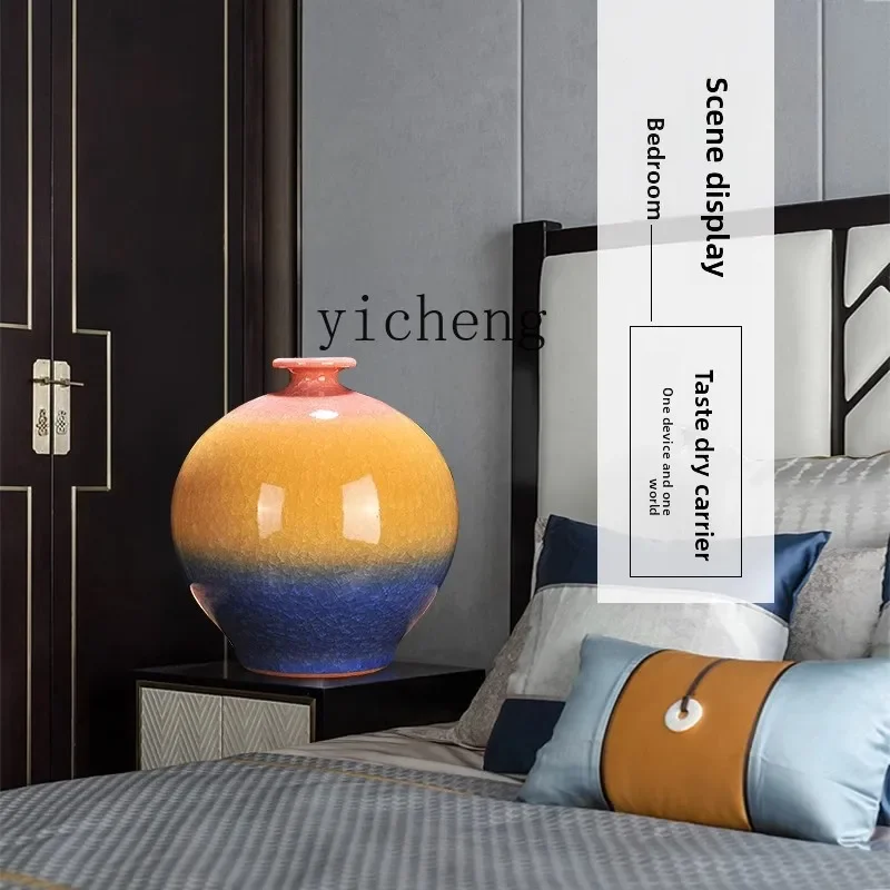 

X5-8 Ceramics Vase Living Room TV Cabinet Entrance Company Bogu Frame Chinese Creative Ornament