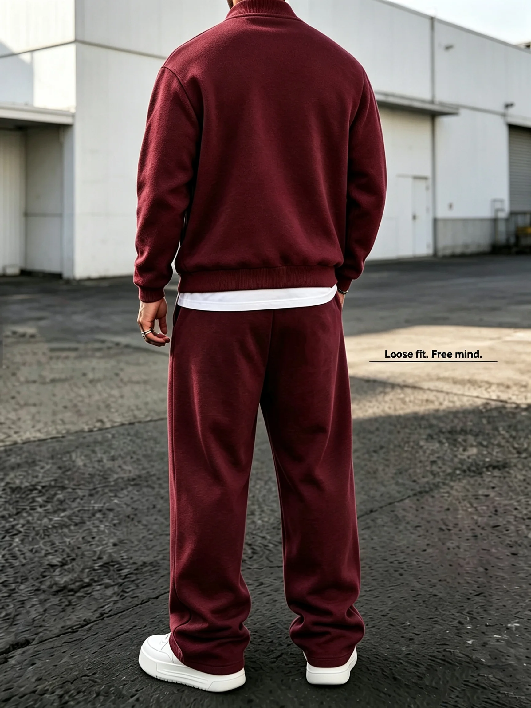 Men 2 Piece Sets Retro Streetwear Tracksuit, Zip-Up Bomber Jacket & Wide Leg Sweatpants, Casual Soft Fabric Sweat Suit Outfit
