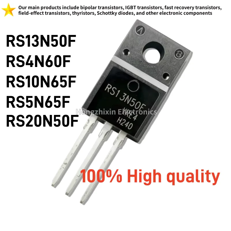10PCS 100% High Quality RS13N50F RS4N60F RS10N65F RS5N65F RS20N50F TO-220F Field Effect Transistor