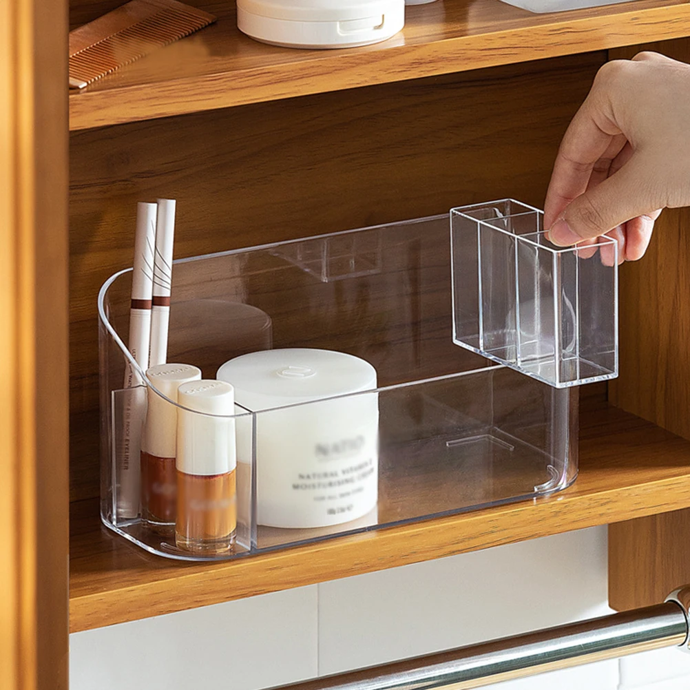 

Acrylic Storage Box Moving Divided Compartments Makeup Organizer Transparent Container Transparent Drawer For Cream