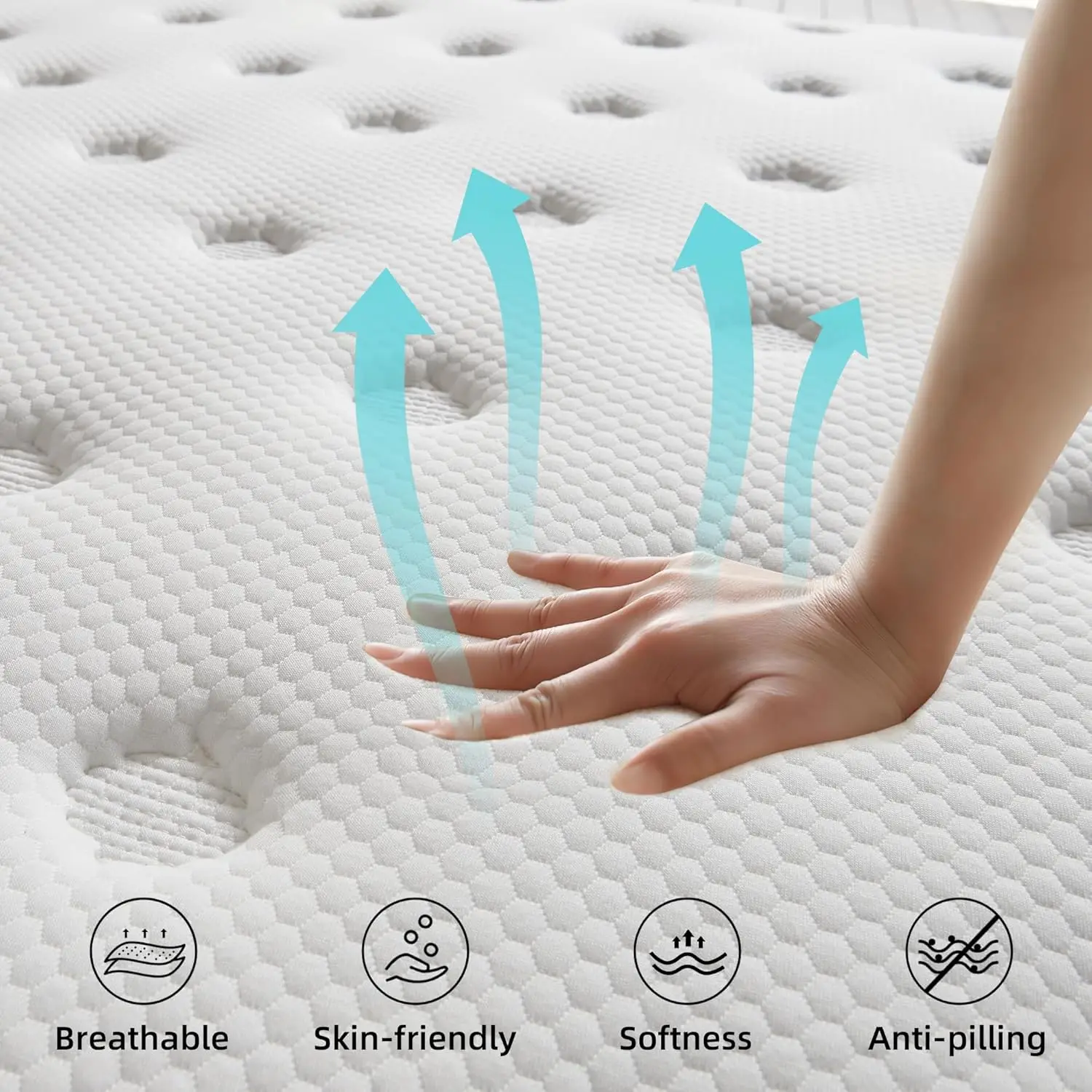 10 Inch Memory Foam Hybrid Mattress Full, Pocket Spring Full Mattress in a Box for Motion Isolation, Strong Edge Suppo