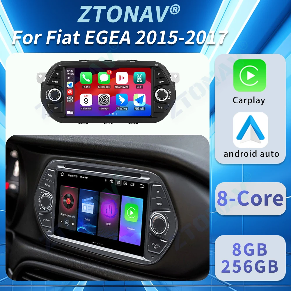 Carplay Android Car Radio For Fiat EGEA 2015 2016 2017 Android Screen GPS Car Multimedia Stereo Navigation Auto Headunit