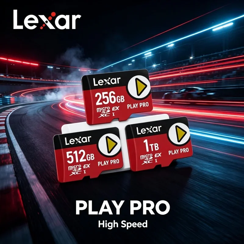 Micro SD Memory Card for Switch Tablet Lexar PLAY PRO 256GB 512GB 1TB microSDXC Express Card 900Mbps V30 U3 C10 TF Card
