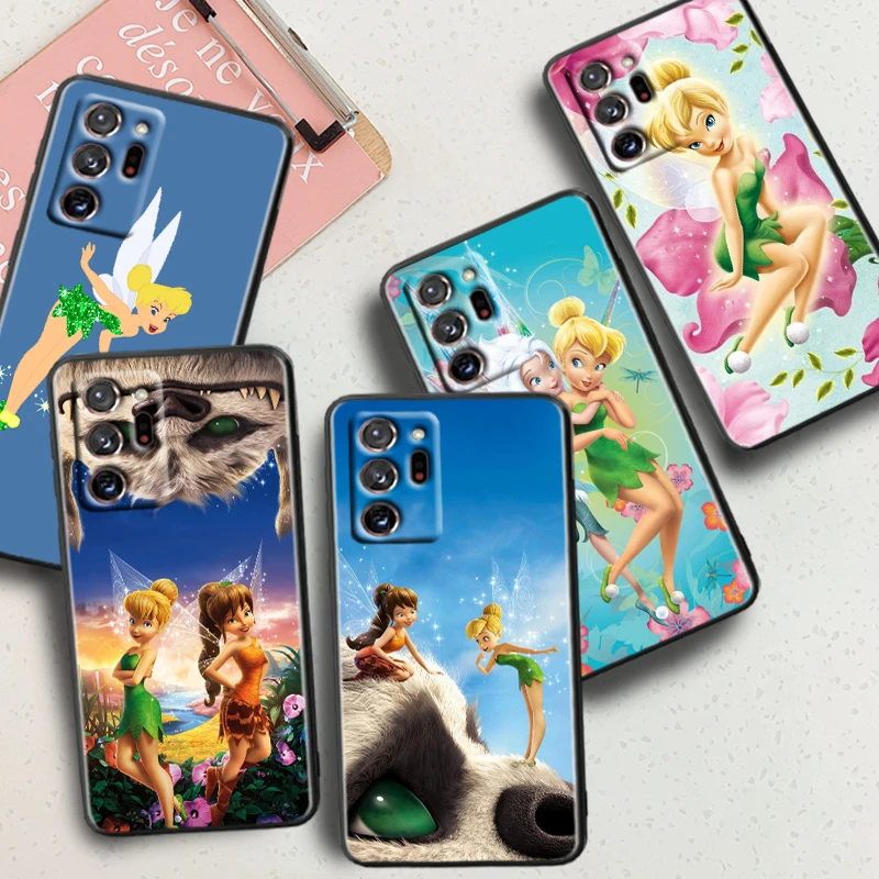 

Cartoon Disney Tinker Bell For Samsung Note 20 10 Ultra Plus A31 A14 A12 A70 A34 A25 A04 A05 A15 A24 5G Black TPU Phone Case