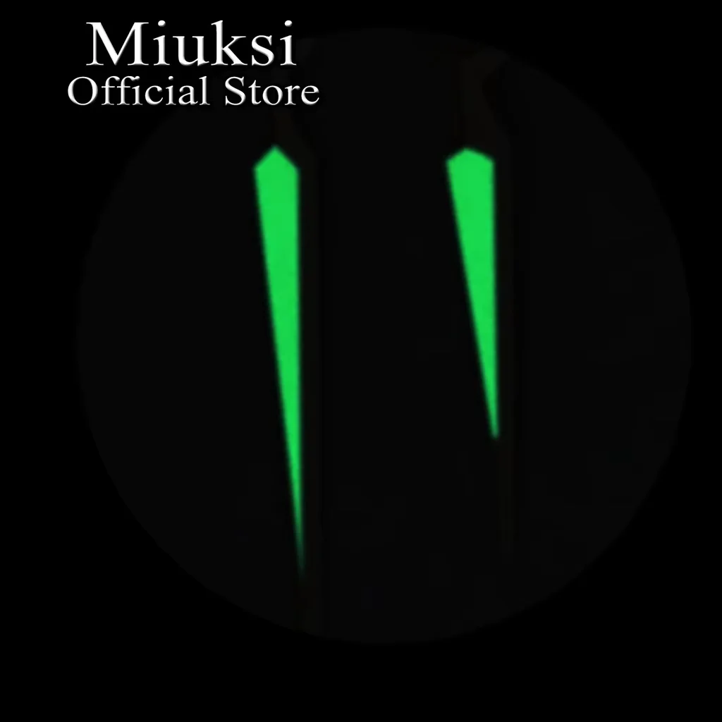 Miuksi VH31 Silberne Uhrzeiger, grün leuchtend, passend für VH31 Uhrwerk, Zubehörteil – Detail 6
