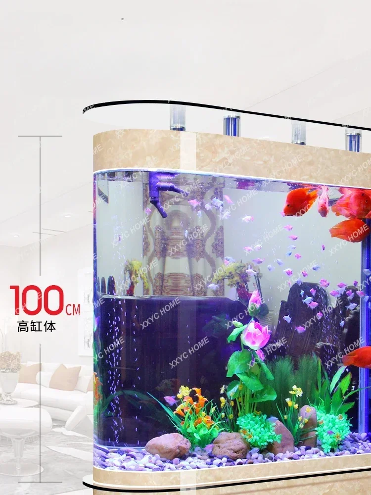 

Living Room Ecological Glass Household Entrance Floor Screen Fish Tank Aquarium aquarium tank