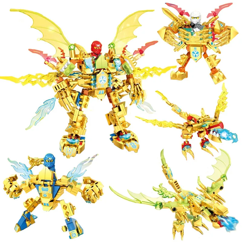 

Super Armor Robot Building Blocks Dragon KAI JAY ZANE Military Warrior Mecha Figures Bricks Compatible Legoboys Kids Toys Gifts