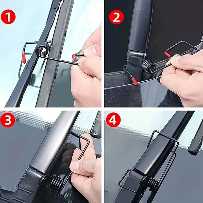 New Car Wiper Booster Spring Universal Intelligent Wiper Arms Alloy Rubber Windscreen Wipers Spring Auto Replaceable Parts Tools