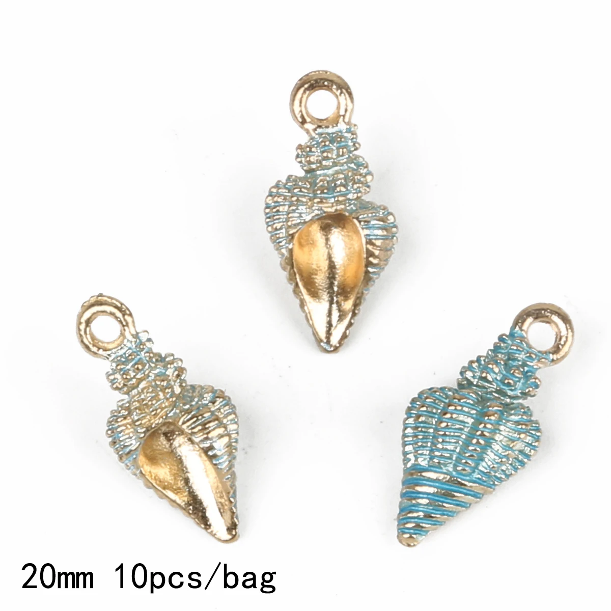 

10pcs/lot 20mm Alloy Enamel Conch Shell Charm Pendant For Bracelet Necklace Jewelry Making DIY Earring Findings