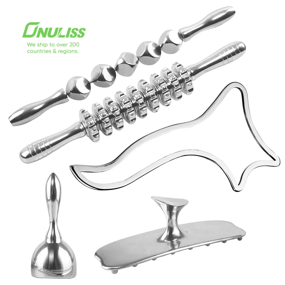 

Metal Therapy Massage Tools Set Metallic Gua Sha Stainless Steel Metal Massage Tools