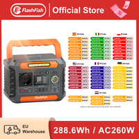 FF Flashfish Solar Generator 230V 260W Portable Power Station 288.6WH Battery 78000mAh Lithium Batteries for Outdoor Solar Panel