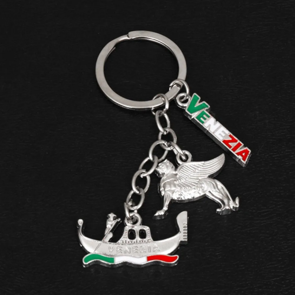 Metal Pendant Keyring Venezia Style Jewelry Charm Keychain For Car Key Chain Holder Hanging Pendant Travel Souvenirs Alloy Gifts