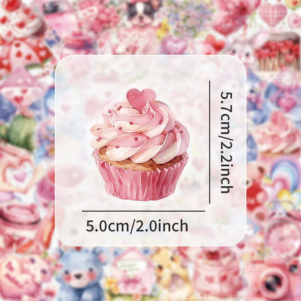 

10/30/50pcs INS Style Cartoon Lover Confession Stickers Valentine's Day Aesthetic Decal Phone Guitar Waterproof Cute Sticker Toy