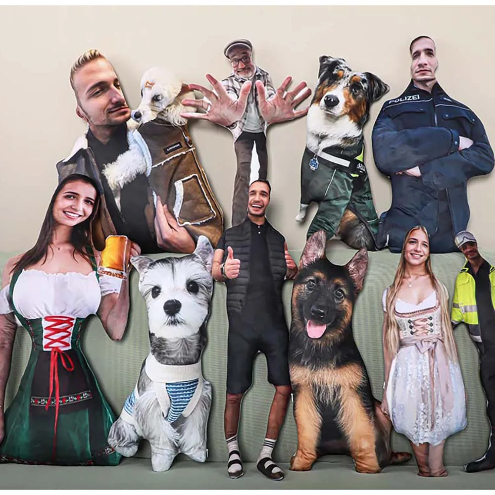 

Custom 3D Portrait or Pet Ugly Pillow,Personalized Creative Gift Sofa Throw Pillow,Customized Animals Pillows Memorial Cushion