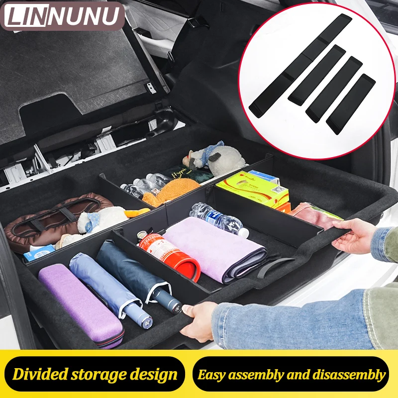 LINNUNU Partition of Trunk Storage Box Fit for Kx11 GEELY Monjaro Manjaro 2023 2024 Xingyue L Car Styling Trunk Folding Board