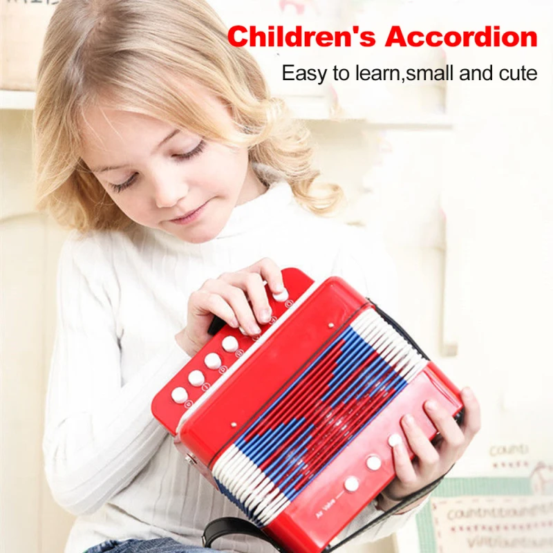 7-key 2-bass Accordion Mini Accordion Toy Musical Instrument Adult Beginner Early Education Educational Small Musical Instrument