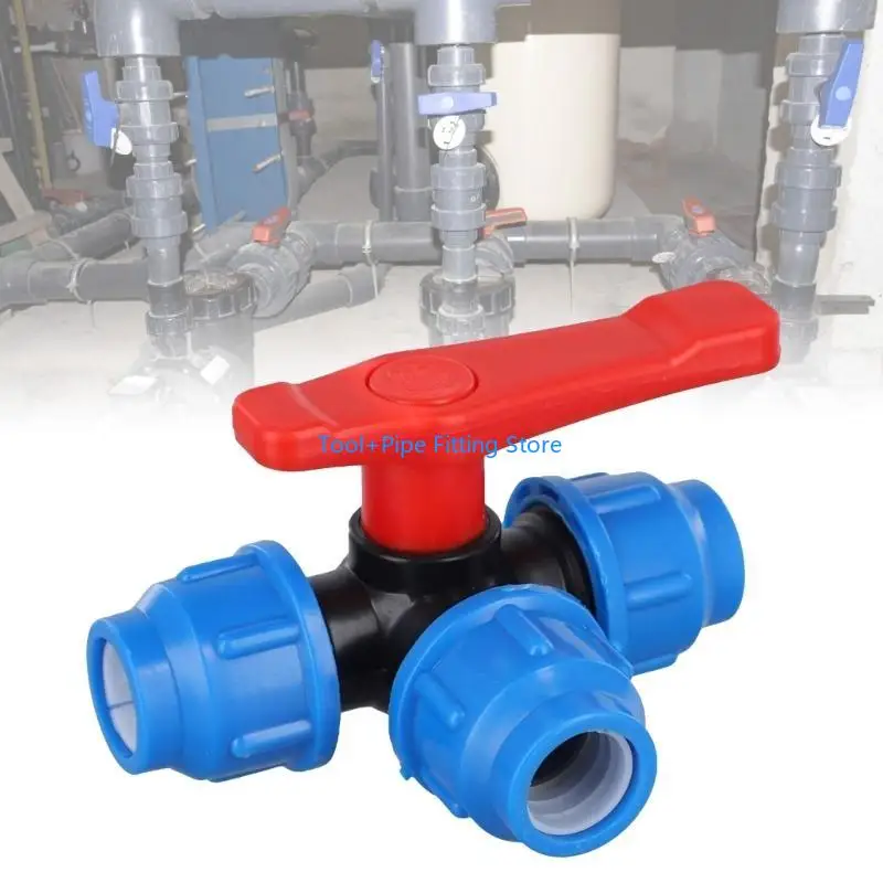 F92B Long Time Use 3 Way Round Valves for Efficient Water Management Diameter 32mm