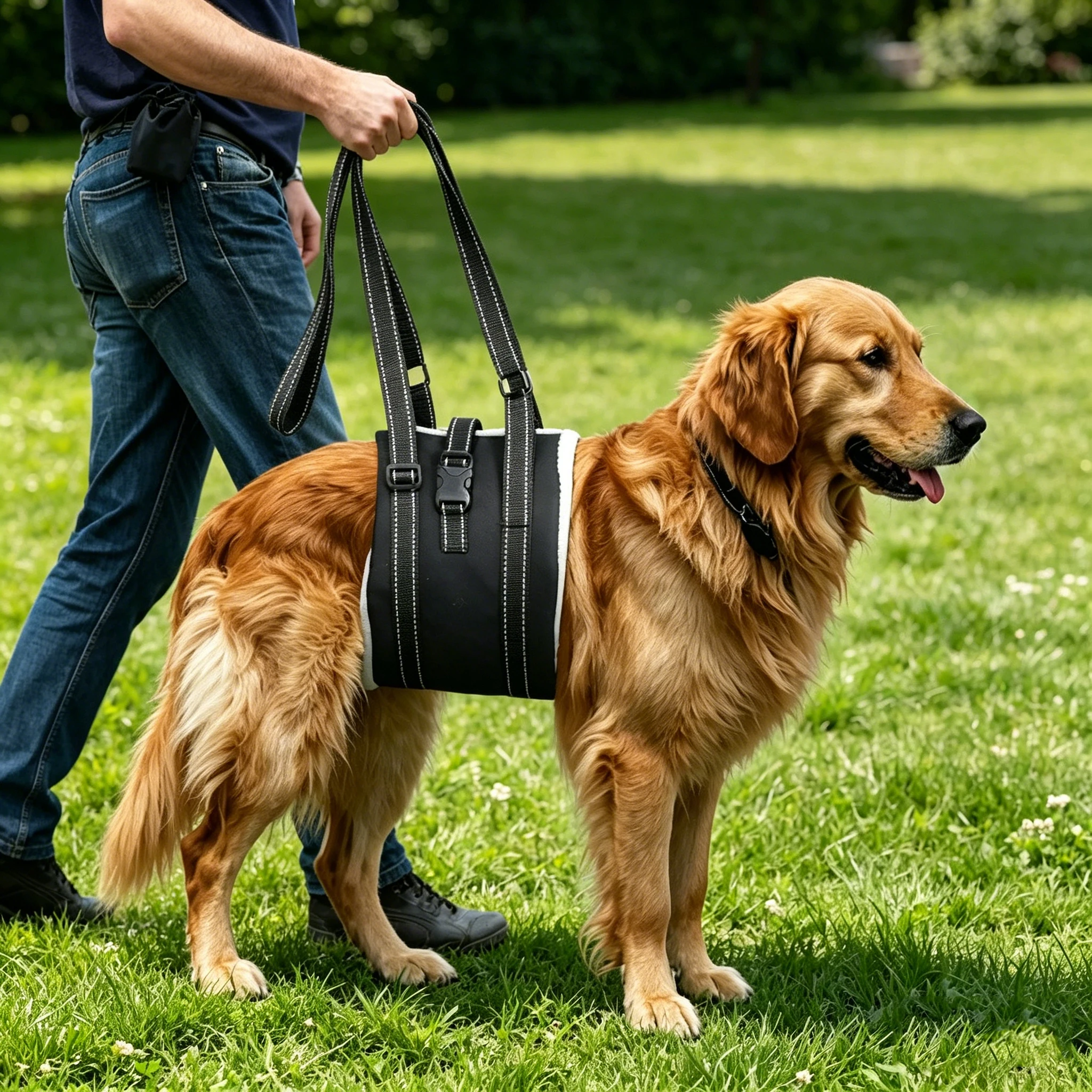 Verstellbares Hunde-Hebegurt-Set für die Hinterbeine – Reha-Hilfsgurt für ältere, verletzte Hunde mit schwachen Hinterbeinen zur Unterstützung beim Gehen und Erholen – Detail 11