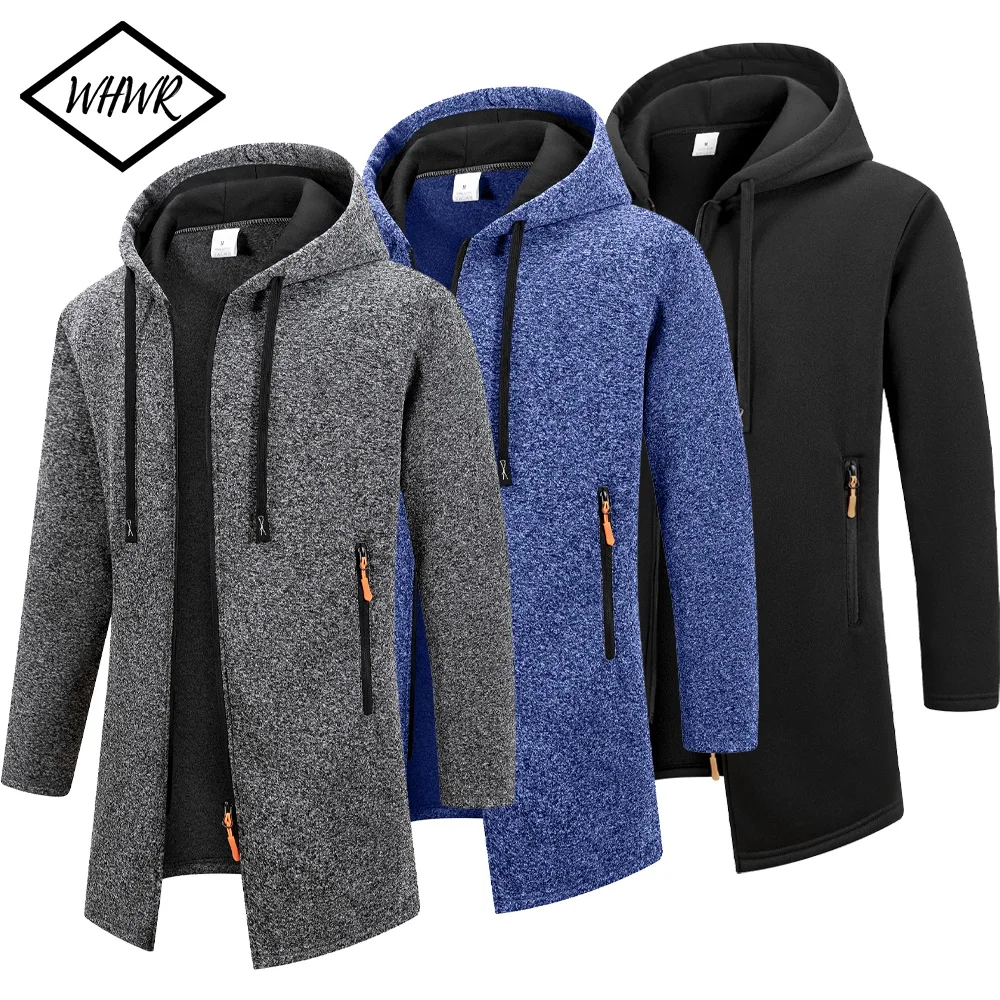 

Men's Hoodies Jacket Long Sleeve Sweatshirts Zipper Hooded Jacket Mens Oversize Winter Top Jacket Coat Warm Streetwear