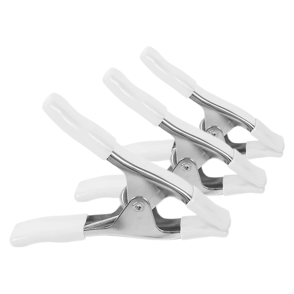 

3pcs Spring Clamps Heavy Duty Woodworking Plastic Coated PVC Protective Cover Non-Slip Grip for DIY woodworking
