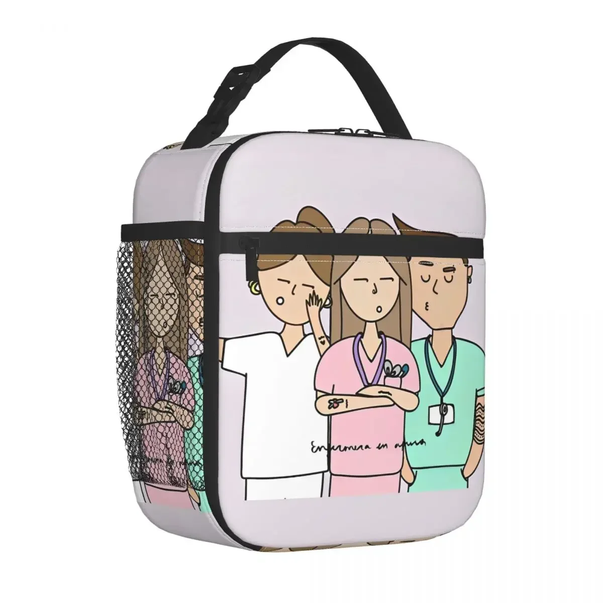 Enfermera En Apuros Nurse Insulated Lunch Bags High Capacity Lunch Container Thermal Bag Tote Lunch Box Picnic Food Storage Bags