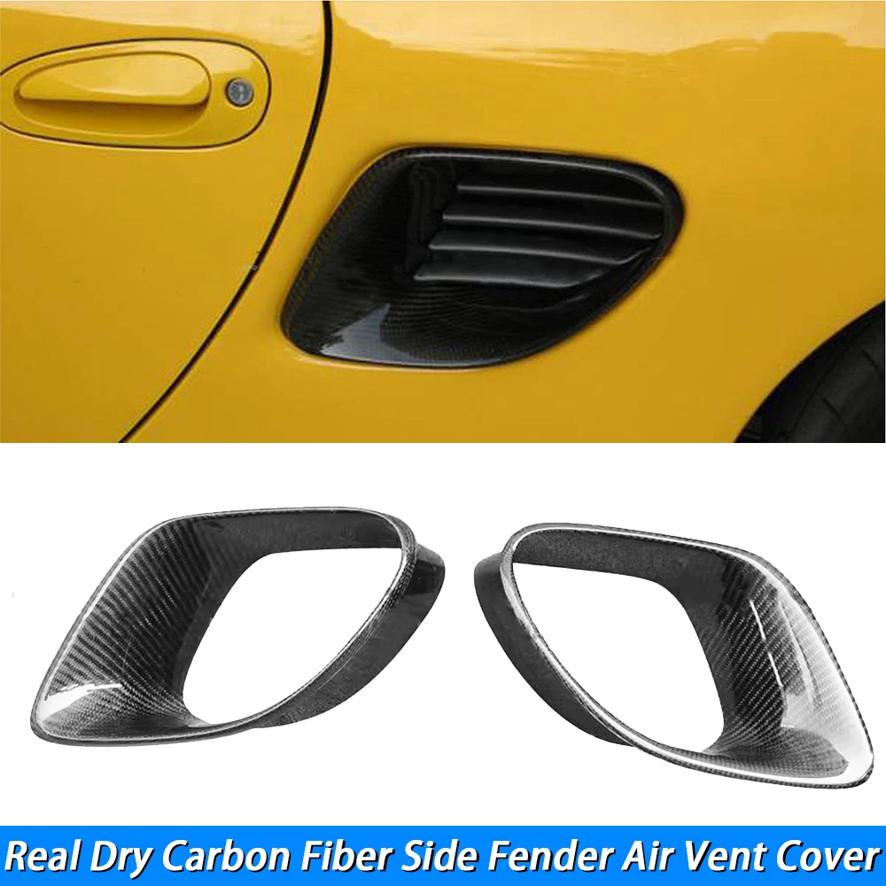 For Porsche 986 Boxster 2DR 1996-2004 Accessories Real Carbon Fiber Side Air Scoop Vent Fender Splitter Intake Cover Decoration